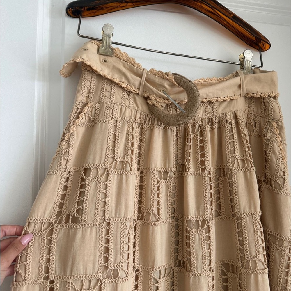 Farm Rio Sand Crochet Midi Skirt - Picture 3 of 9